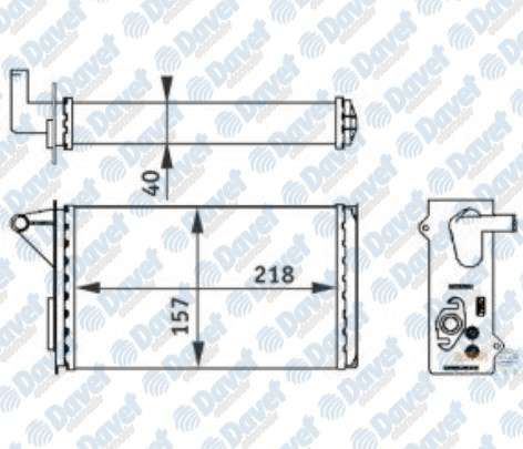 KALE 1783852AL Kalorifer Radyatoru Musluksuz (Fiat) Uno (Aliminyum)